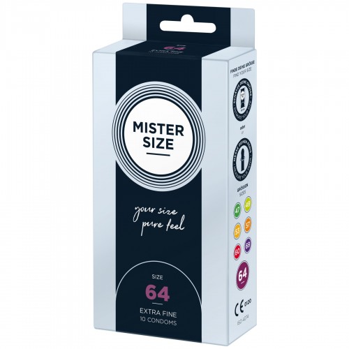 Презервативи Mister Size - pure feel - 64 (10 condoms), товщина 0,05 мм в інтернет супермаркеті PbayMarket!