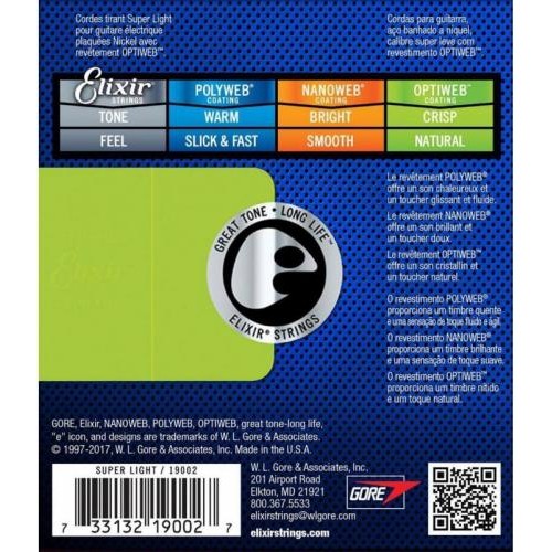 Струни для електрогітари Elixir 19002 Optiweb Nickel Plated Steel Super Light 9/42 Струни для електрогітари Elixir 19002 Optiweb Nickel Plated Steel Super Light 9/42