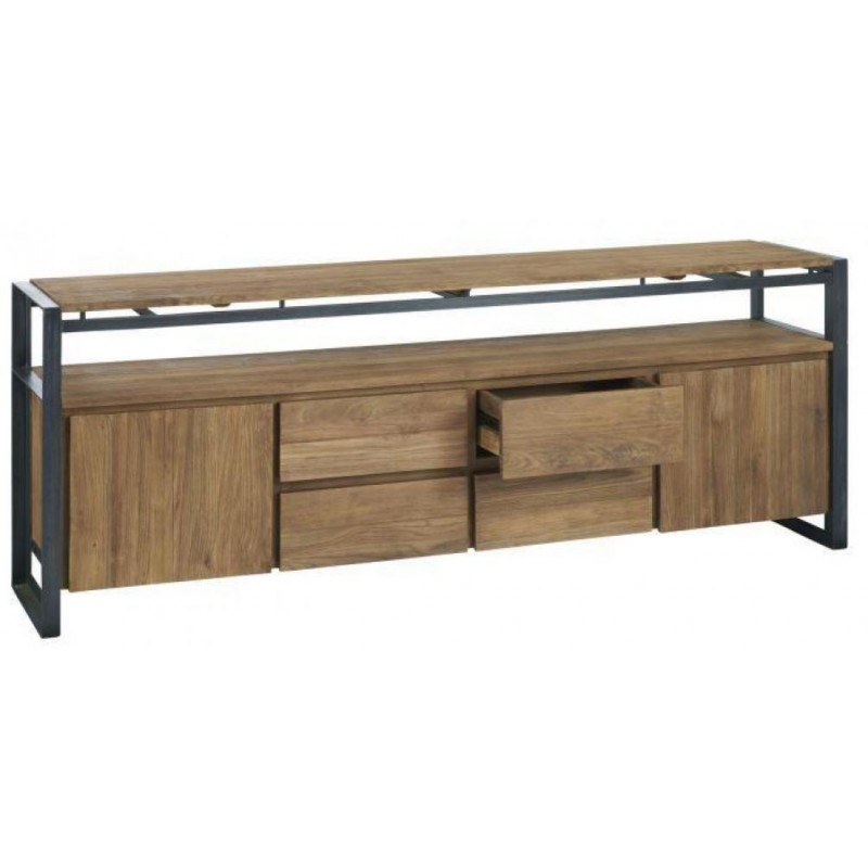 Комод для речей Loft NS-298 930x2000x400 мм Чорний