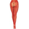 Панчохи Leg Avenue Crotchless Net Tights with Heart Backseam Red One Size