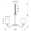 Люстра Candellux Schubert 53x100 см Чорно-золотистий (35-74249)