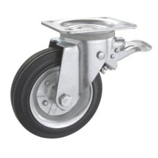 Колесо поворотне SNB PROFI з кріпильною панеллю і гальмом 160 мм (1404-PF-160-R)