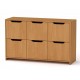 Комод з дверима Компанит 6Д 130х42х80 см вільха