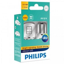 Автолампа діоди PHILIPS 11498ULAX2 PY21W LED 12V + Smart Canbus X2 Amber