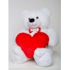 Плюшевий ведмедик з серцем Mister Medved Ренді 130 см Білий (033)