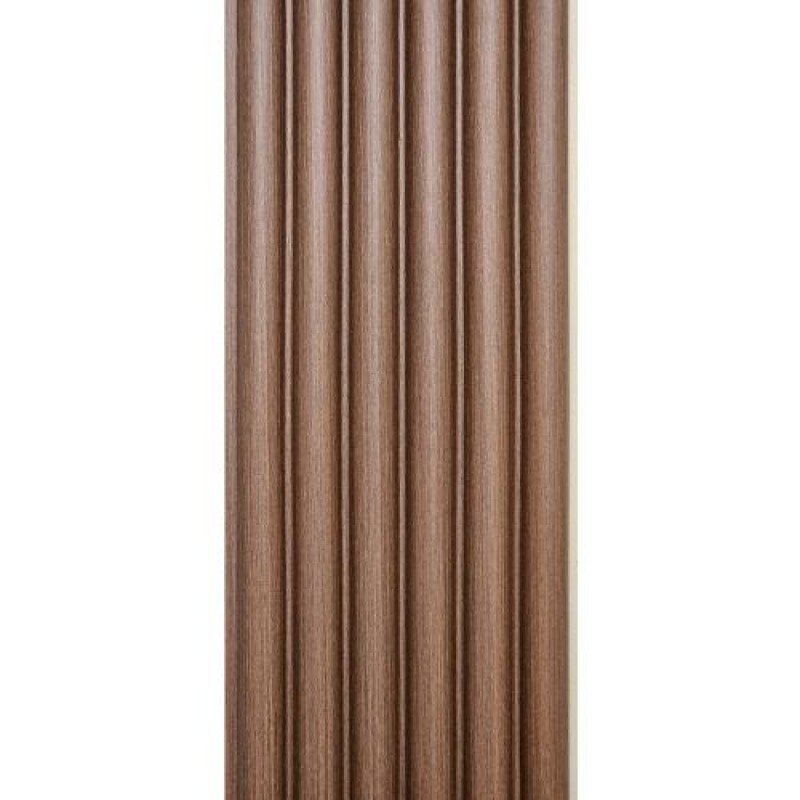 Декоративна стінова рейка Sticker Wall WPC Кругла 3000x152x15 мм Коричневий (SW-00001872)