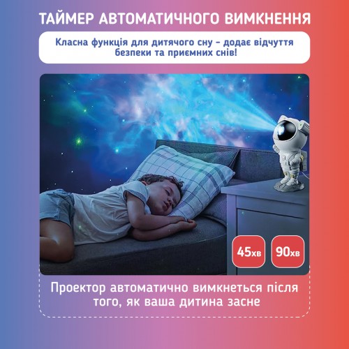 Лазерний нічник-проектор зоряного неба A1 Астронавт з пультом та таймером вимкнення
