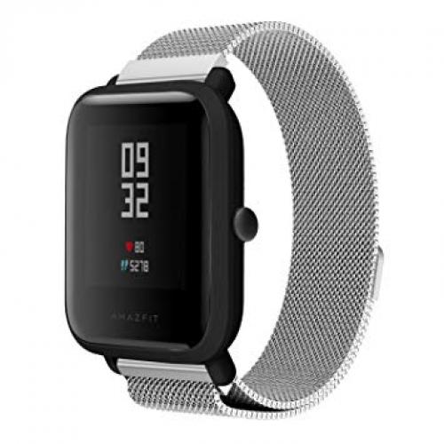 Ремінець BeWatch міланська петля для Xiaomi Amazfit BIP Silver (1010218) Ремінець BeWatch міланська петля для Xiaomi Amazfit BIP Silver (1010218)