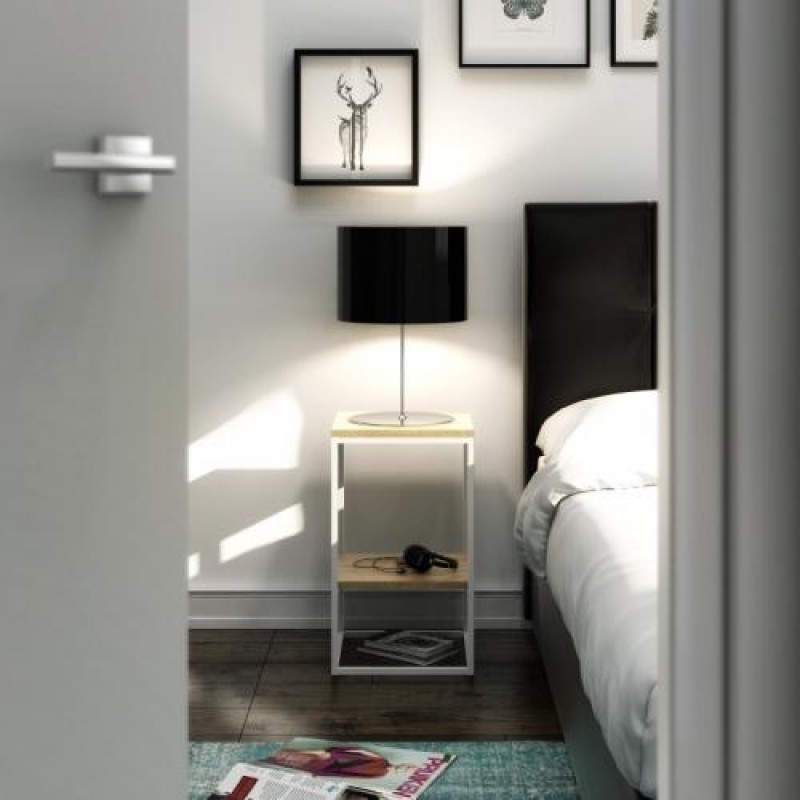 Приліжковий столик у стилі Loft NS-1482 630x350x350 мм Черный