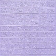 Самоклеюча декоративна 3D панель під цеглу в рулоні 3D Loft 3080x700x3 мм Світло-фіолетовий