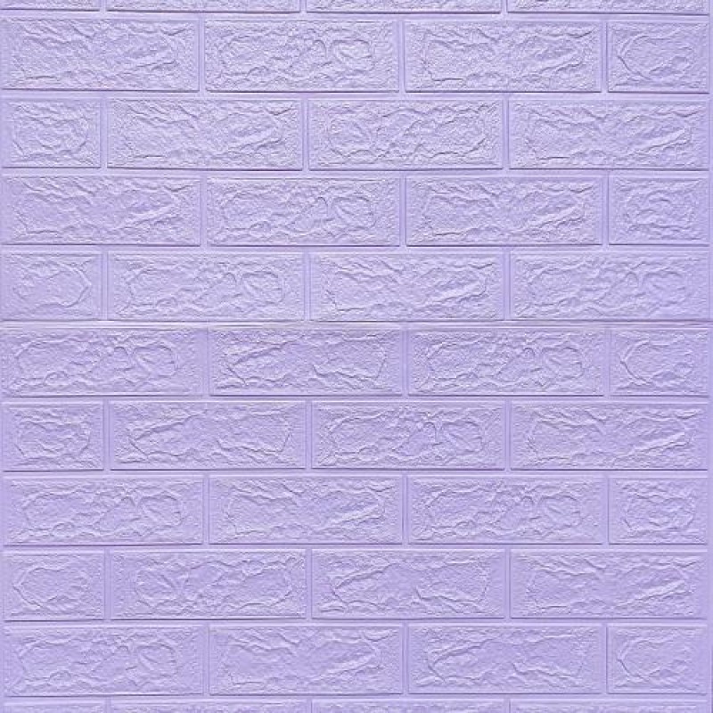 Самоклеюча декоративна 3D панель під цеглу в рулоні 3D Loft 3080x700x3 мм Світло-фіолетовий