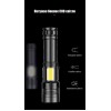 Ліхтар ручний Quantum QM-FL1035 Perfect 5W LED zoom + 3W COB з Type-C з функ Power Bank, Li-ion 18650/2600 mAh
