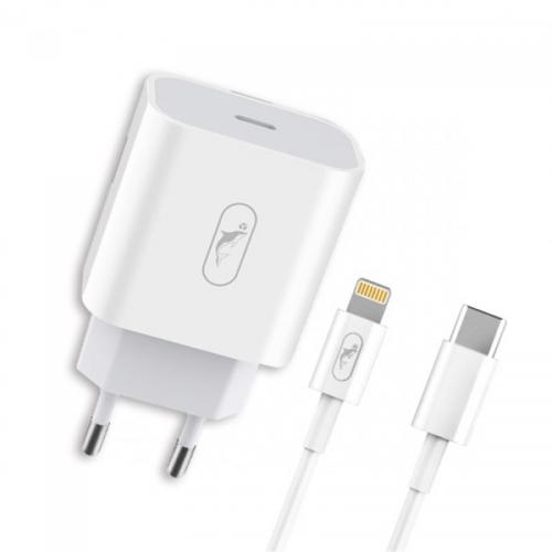Зарядний пристрій Sky Dolphin SC18EL PD2.0 1USB-C 3A White MZP-000156 кабель Lightning Зарядний пристрій Sky Dolphin SC18EL PD2.0 1USB-C 3A White MZP-000156 кабель Lightning