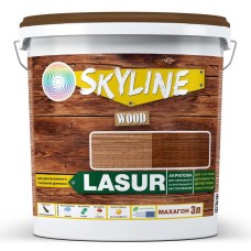 Лазур декоративно-захисний Skyline Lasur Wood для обробки дерева Махагон 3 л