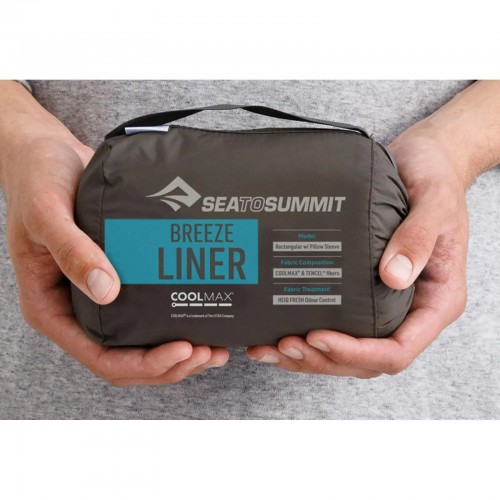 Вкладиш у спальник Sea To Summit Breeze Liner Rectangular w/ Pillow Sleeve Синій (1033-STS ASL031081-250207)