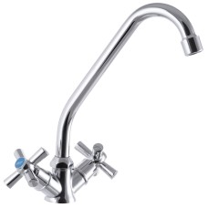 Змішувач для кухні ZERIX TZH 722 з повнооборотним кран буксою (ZX2965)