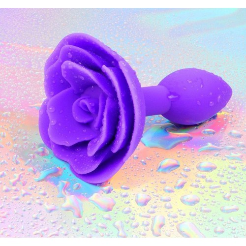 Силіконова фіолетова анальна втулка у вигляді троянди We Love в інтернет супермаркеті PbayMarket!