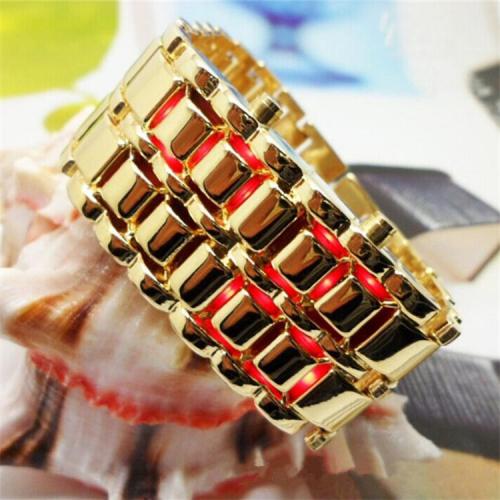 Годинник-браслет Iron Samurai LED Watch золотистий з червоними світлодіодами (IBW012YR) Годинник-браслет Iron Samurai LED Watch золотистий з червоними світлодіодами (IBW012YR)