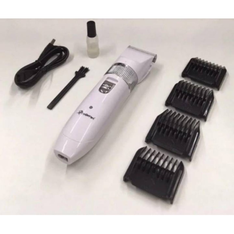 Професійна роторна машинка для стрижки тварин з керамічними ножами із зарядкою від USB Kras.A GM-634