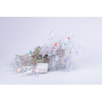 Гірлянда-штора Lugi Зірки та сніжинки розмір 3*1м 12 фігур мультиколор (1733061ML)