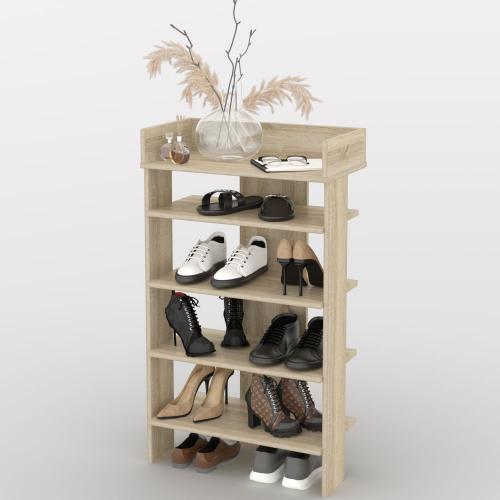 Стелаж для взуття Тиса Мебель ТО-213 Дуб сонома 105x60 см Стелаж для взуття Тиса Мебель ТО-213 Дуб сонома 105x60 см