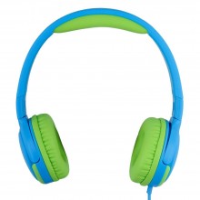 Дротові навушники накладні з мікрофоном XO EP47 3.5 mm 1.2 m Blue-Green