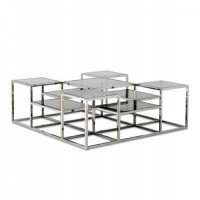 Кавовий журнальний столик у стилі Loft NS-569 450x1200x1200 мм Черный