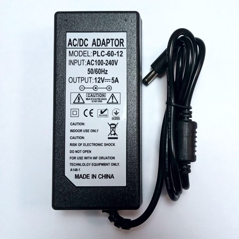 Блок живлення для камер відеоспостереження 12 вольт 5 Ампер 60W OEM PLC-60-12