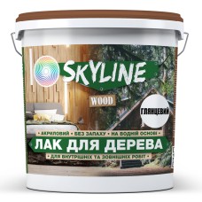 Лак для дерева акриловий Skyline Wood Глянцевий Прозорий 5 л