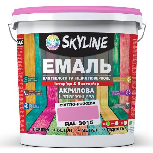 Эмаль для пола и других поверхностей акриловая SkyLine Розовая RAL 3015 3 л в інтернет супермаркеті PbayMarket!