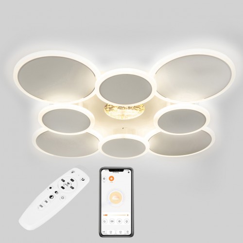Стельова LED люстра Sunlight 5890/4+4 Білий