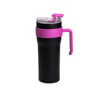 Термочашка з трубочкою та подвійним відкриванням YIWU Big Mac 1200 мл Чорний (HP-14-24B)