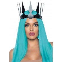 Корона злої королеви Leg Avenue Faux leather spiked crown, штучна шкіра, заклепки