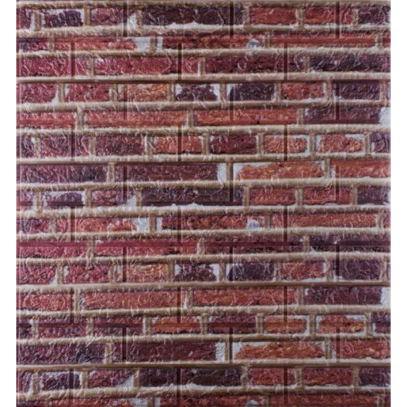 Самоклеюча декоративна 3D панель під цеглу лофт комбі 3D Loft 700x770x5мм (041-5)