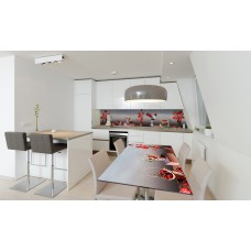 Наклейка вінілова на стіл Zatarga «самоклійний Маки та Вишні» 650х1200 мм Z180434/1st