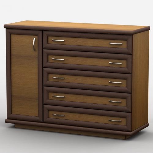 Комод Тиса Мебель АКМ-36 1 Лісовий горіх 90x45x120 см Комод Тиса Мебель АКМ-36 1 Лісовий горіх 90x45x120 см