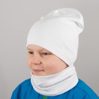 Дитяча шапка з хомутом КАНТА розмір 52-56 білий (OC-573)
