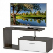 Тумба під телевізор Тиса Мебель ТВ-255 Венге Білий 45x35x100 см