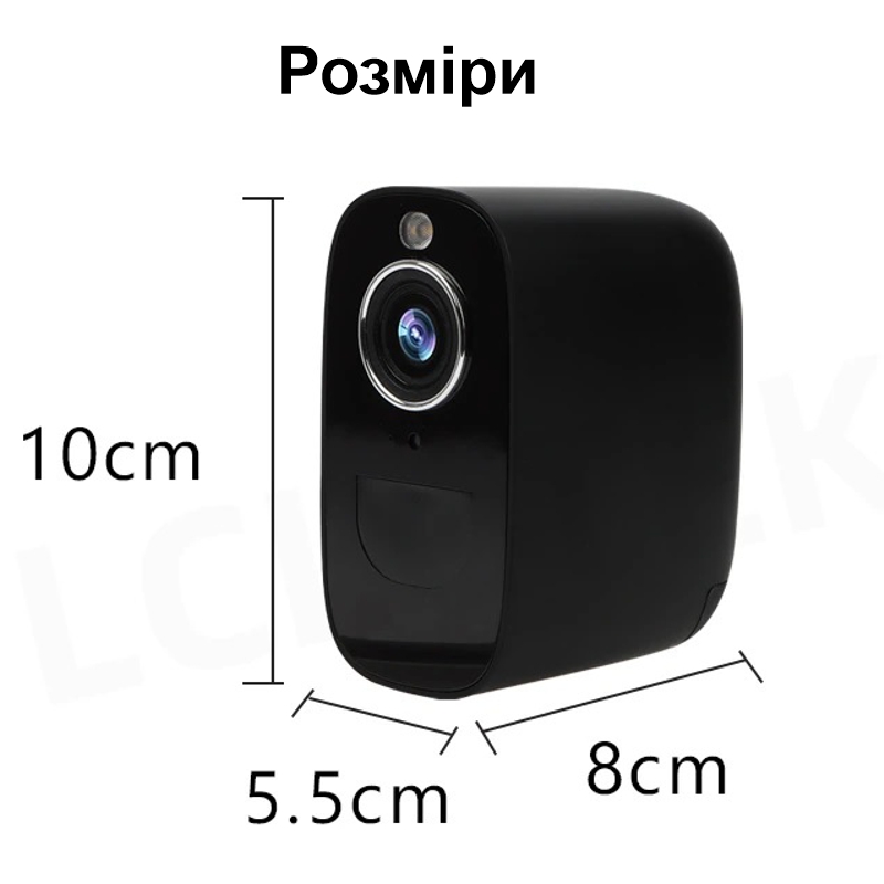 4G камера відеоспостереження вулична з великим акумулятором 10 400 мАг LCTEK S30 до 10 днів роботи