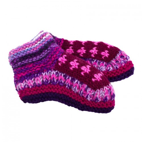 Тапочки-шкарпетки Kathmandu 100% вовна яка Ручна в'язка L (20-22) Фуксія (26937) в інтернет супермаркеті PbayMarket!