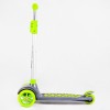 Самокат триколісне світло деки та коліс знімне кермо Best Scooter MAXI 60 кг Green and grey (114441)