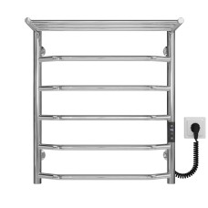 Рушникосушарка електрична Трапеція з полицею П6 500х600 Deffi Хром JD03 (C.TP.60.50.6.E.C.R.1)