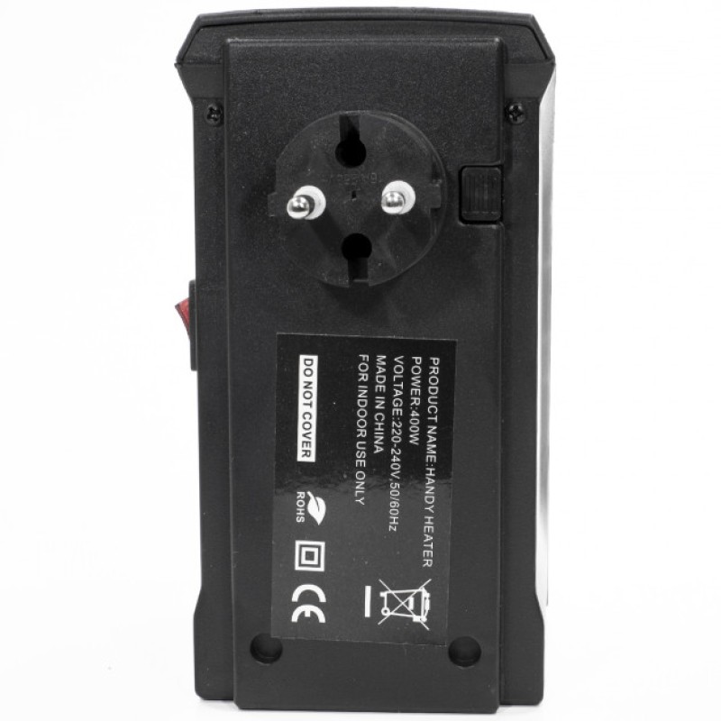 Портативний тепловентилятор міні електрообігрівач в розетку Handy heater дуйка 400 Вт Чорний