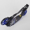 Самокат алюмінієвий Best Scooter з PU колесами, 2 амортизаторами Black/Blue (92088)