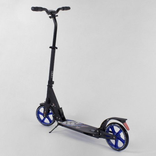 Самокат алюмінієвий Best Scooter з PU колесами, 2 амортизаторами Black/Blue (92088) Самокат алюмінієвий Best Scooter з PU колесами, 2 амортизаторами Black/Blue (92088)