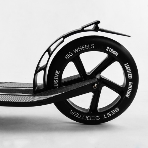 Самокат двоколісний складаний амортизатор Best Scooter PU колеса 100 кг Black and green (105427)