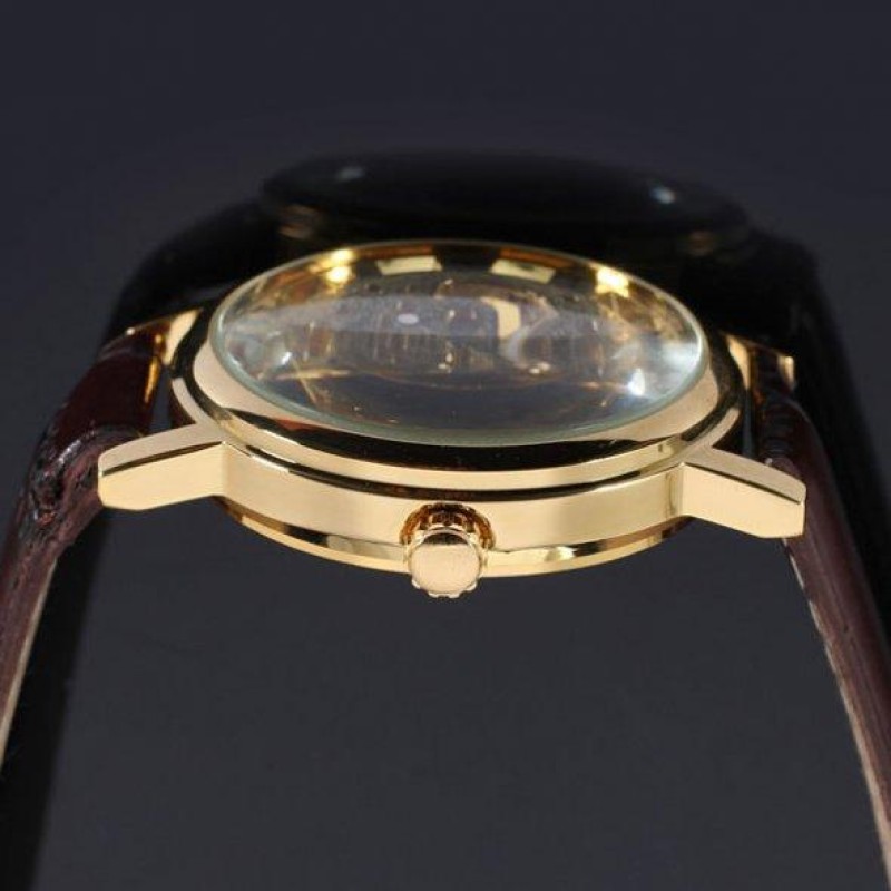 Класичний жіночий годинник Winner Gold Brown