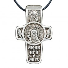 Хрест натільний срібний Silvering Віра Свята Мучениця Віра Римська 3х1,8х0,2 см (19568)