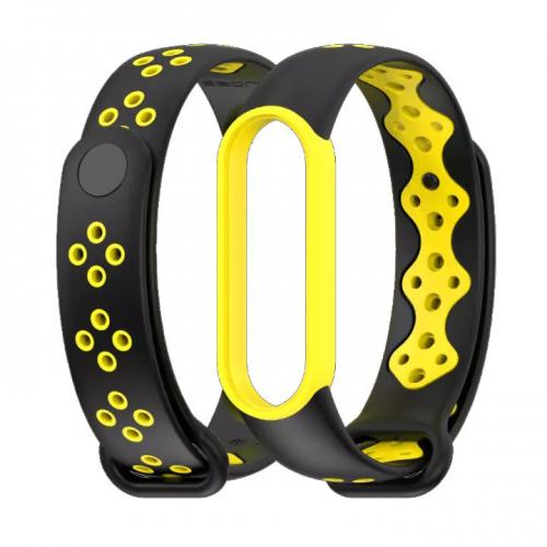 Ремінець MiJobs Sport Style для Xiaomi Mi Band 5/6 Black Yellow Ремінець MiJobs Sport Style для Xiaomi Mi Band 5/6 Black Yellow