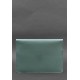 Шкіряний чохол-конверт на магнітах для MacBook 14 Бірюзовий BlankNote